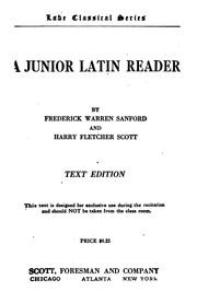 Cover of: A junior Latin reader by Frederick Warren Sanford, Harry Fletcher Scott