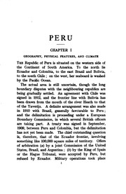 Cover of: Peru: Physical Features, Natural Resources, Means of Communication ...