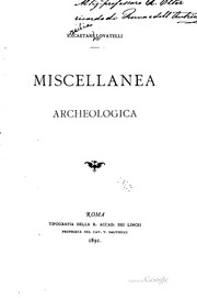 Miscellanea archeologica by Lovatelli, Ersilia Caetani contessa