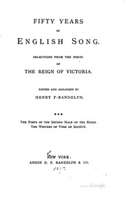 Cover of: Fifty years of English song. by Henry F. Randolph, Henry F. Randolph