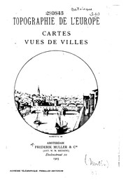 Cover of: Topographie de l'Europe.: Catalogue à prix marqués de cartes anciennes et de vues de villes, XVme-XIXme siècle.