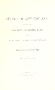 Cover of: Oölogy of New England by Elwin A. Capen