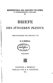 Cover of: Briefe des jüngeren Plinius by Pliny the Younger, Richard Cornelius Kukula