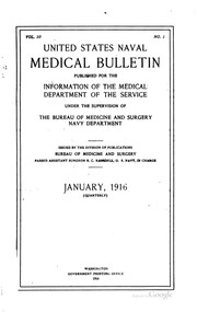 Cover of: United States naval medical bulletin by United States. Navy Dept. Bureau of Medicine and Surgery.