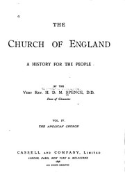 Cover of: The Church of England: A History for the People by H. D. M. Spence-Jones