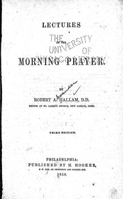 Cover of: Lectures on the morning prayer