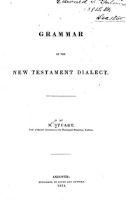 Cover of: A grammar of the New Testament dialect