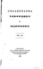 Cover of: Collectanea Topographica Et Genealogica