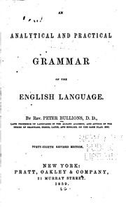 Cover of: An Analytical and Practical Grammar of the English Language