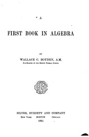 Cover of: First Book in Algebra