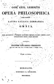 Cover of: God. Guil. Leibnitii Opera philosophica quae exstant latina, gallica, germanica omnia: edita ... by Gottfried Wilhelm Leibniz