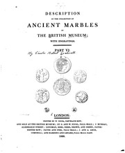 Cover of: A Description of the Collection of Ancient Marbles in the British Museum ...