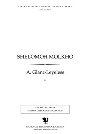 Cover of: Shelomoh Molkho by A. Glanz-Leyeless