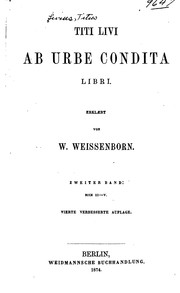 Cover of: Ab Urbe Condita Libri by Titus Livius, Wilhelm Weissenborn