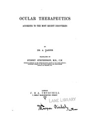 Cover of: Ocular therapeutics