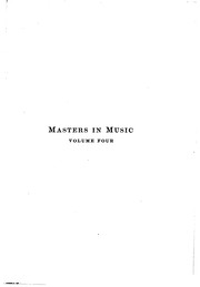 Cover of: Masters in music: A Monthly Magazine