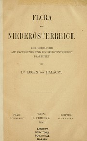 Cover of: Flora von Niederösterreich. by Eugen von Halácsy