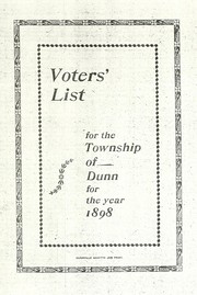 Voters' list for the Township of Dunn for the year 1898