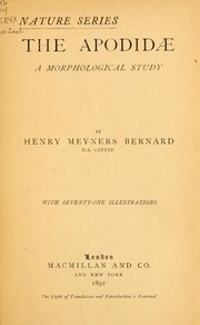 Cover of: The Apodidæ by Henry Meyners Bernard
