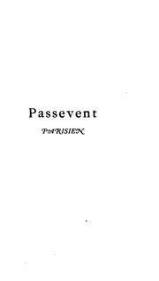 Cover of: Passevent Parisien: respondant à Pasquin Romain