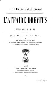 Cover of: Une erreur judiciaire: l'affaire Dreyfus