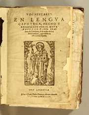 Cover of: Vocabulario en lengua çapoteca by Juan de Córdoba