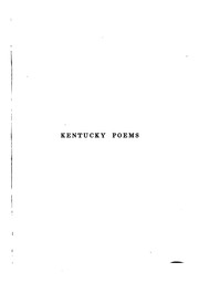 Cover of: Kentucky poems