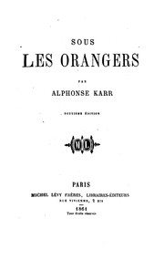Cover of: Sous les orangers