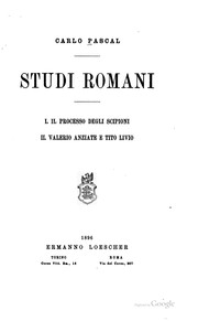 Cover of: Studi romani ... by Carlo Pascal