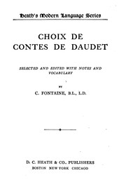 Cover of: Choix de contes by Alphonse Daudet
