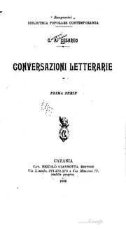 Cover of: Conversazioni letterarie.