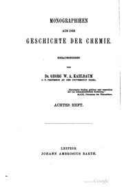 Cover of: Monographicen aus der geschichte der chemie hrsg.
