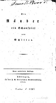 Cover of: Die Räuber: Ein Schauspiel