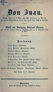 Cover of: Don Juan: grosze Oper in 2 Akten