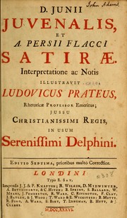 Cover of: D. Junii Juvenalis, et A. Persii Flacci Satirae