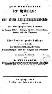 Cover of: Die Grundsätze der Mythologie und der alten Religionsgeschichte, eine berichtigende Beilage zu ...