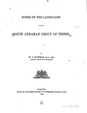 Notes on the languages of the south Andaman group of tribes by M. V. Portman