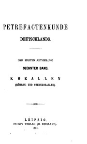 Cover of: Petrefactenkunde Deutschlands