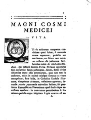 Cover of: Magni Cosmi Medicei vita