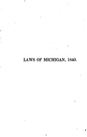 Cover of: Acts of the Legislature of the State of Michigan by Michigan