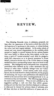 Cover of: A Review of Captain Basil Hall's Travels in North America in the Years 1827 and 1828