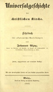 Cover of: Universalgeschichte der christlichen Kirche: Lehrbuch für akademische Vorlesungen
