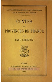 Cover of: Contes des provinces de France by Paul Sébillot