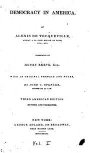 Cover of: Democracy in America by Alexis de Tocqueville