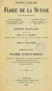 Cover of: Flore de la Suisse by Hans Schinz