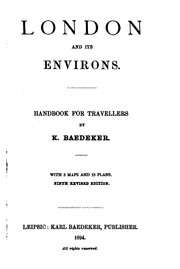 Cover of: London and Its Environs: Handbook for Travellers