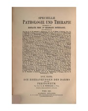 Cover of: Die Erkrankungen des Darms und des Peritoneum by Hermann Nothnagel