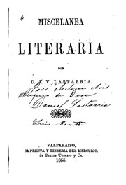 Cover of: Miscelanea literaria