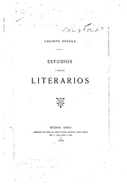 Cover of: Estudios y artículos literarios.