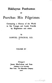 Cover of: Hakluytus posthumus by Samuel Purchas